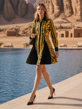 Opulent Crest Mini Dress