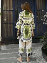 Olive Ikat Printed Co-ord Set