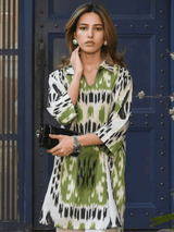 Olive Ikat Printed Co-ord Set