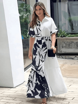 Monochrome Kaftan Dress