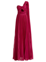 Fuchsia Party Wear Dress with Split