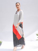 Crimson Cascade Kaftan