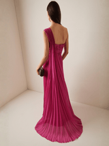 Fuchsia Party Wear Dress with Split