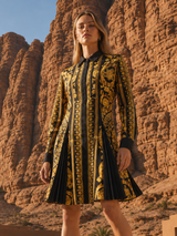 Opulent Crest Mini Dress