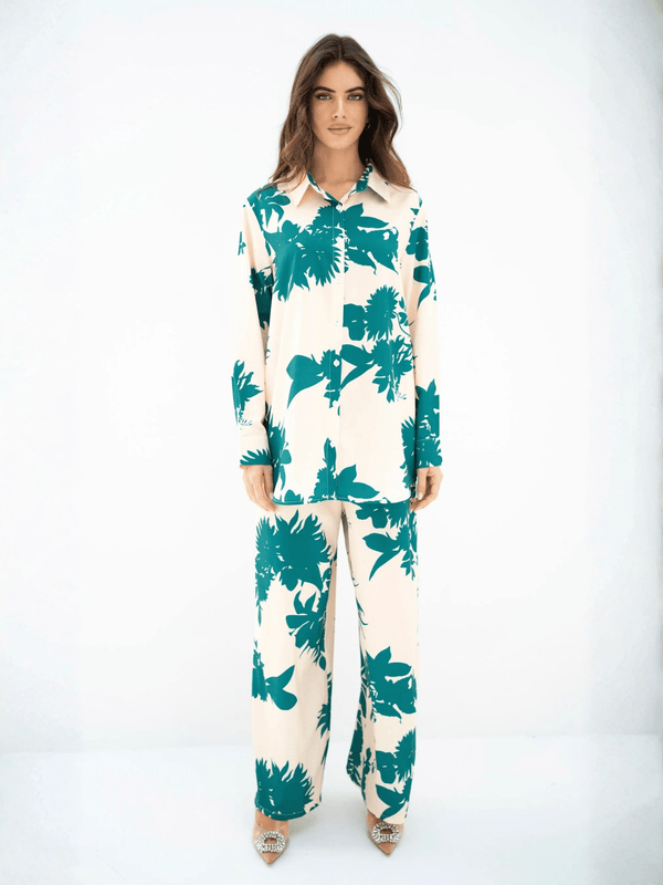 Teal Bloom Co-ord Set