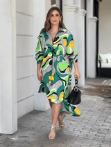 Allover Shirt Dress Cascade