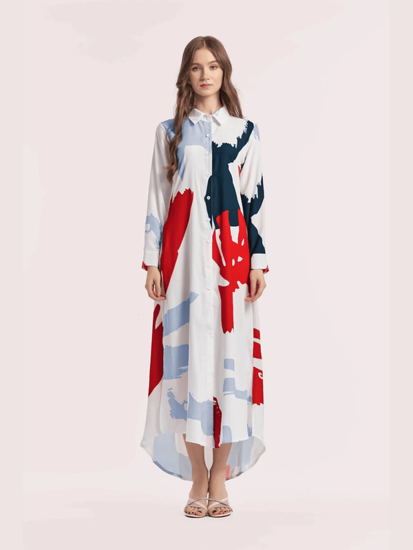 Elaris Abstract Shirt Dress