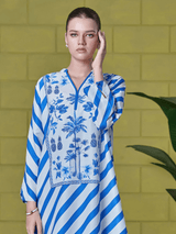 Blue Stripe Floral Co-ord Set