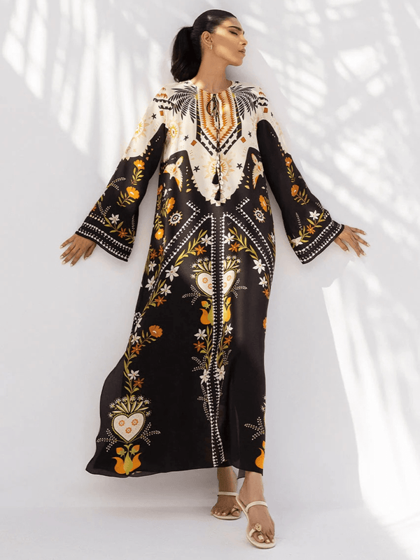 Midnight Tribal Kaftan