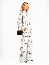 Midnight Polka Silk Jumpsuit
