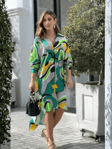 Allover Shirt Dress Cascade