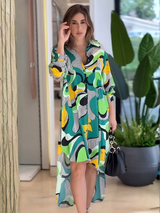 Allover Shirt Dress Cascade