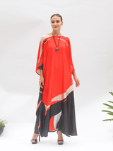 Citrus Orange Silk Kaftan For Women