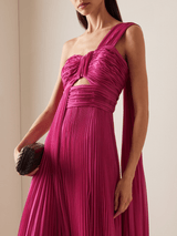 Fuchsia Party Wear Dress with Split