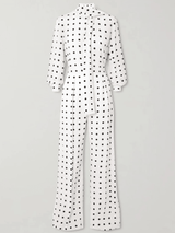 Midnight Polka Silk Jumpsuit