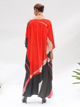 Citrus Orange Silk Kaftan For Women