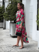 Tropical Mirage Shirt Dress Cascade