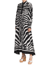 Zebra Luxe Shirt Dress
