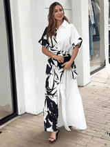 Monochrome Kaftan Dress