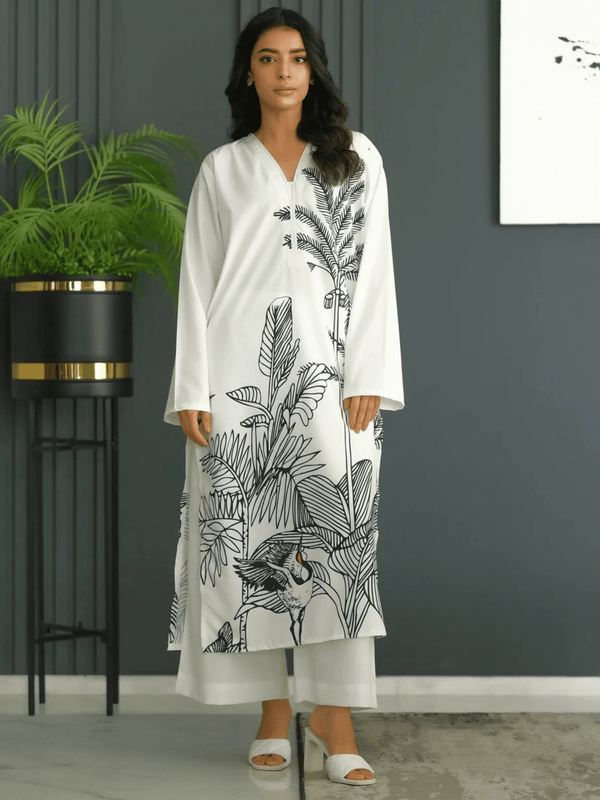 Chrome Botanical Kaftan