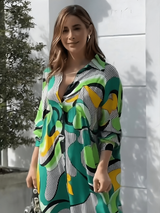 Allover Shirt Dress Cascade