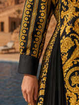 Opulent Crest Mini Dress
