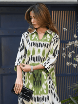 Olive Ikat Printed Co-ord Set