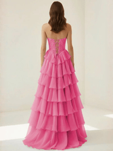Sweetheart Neck Corset Prom Dress with Slit