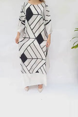 Ivory Geometry Kaftan