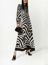 Zebra Luxe Shirt Dress